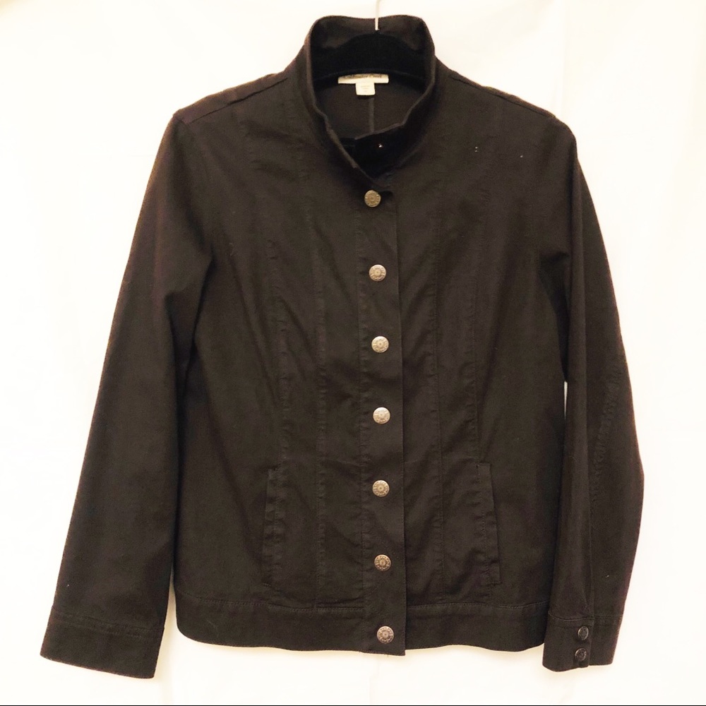 Coldwater creek brown snap front jacket